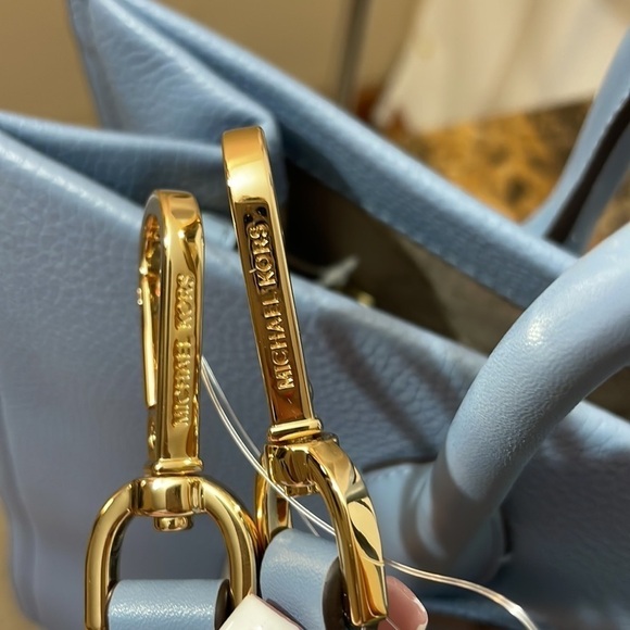 2pc 💙 Michael Kors Mirella leather tote bag blue - Picture 11 of 13